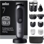 Braun 13in1 Grooming Kit | All-in-One Series 7 AIO7560 | Cordless | Number of length steps 14 | Black/Grey AIO7560 | 8700216429030