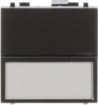 Color: Anthracite.   Rated voltage: 110 - 250 Vac   Rated current: 16 A   Screwless terminals   1-gang, 1-way - Normally Opened (NO) contact   Optional: locator LED lamp N2191.   Size: 2 modules. 2CLA220480N1801 | 8427238138671