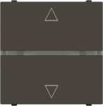 Blind control insert/cover 2gang 1-pole push button Anthracite - Zenit 2CLA226121N1801 | 8427238229942