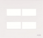 Color: White   Size (height x width): 122 x 138 mm   Mounting plate code suitable for 4"x4" Brazilian boxes: N2673.9. 2CLA267240N1102 | 8427238110592