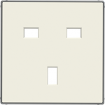 Color: Soft White.   Cover plate with British type figure for universal socket outlet code: 8139. 2CLA853700A1101 | 8427238167473