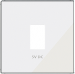 Color: White Glass.   Cover plate for USB charger code: 8185.2. 2CLA858520A2101 | 8427238224602