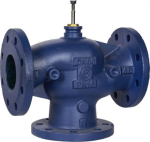 VG311F Globe Valve, 3-Way, DN80, Flanged, Kvs 100 m&Acirc;&sup3;/h, Cast Iron Body and Seat, Brass Plug. VG311F-80C | 3606485229829