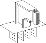 Edgewise elbow feed unit, Canalis KTA, aluminium, 1600A, 3L+PE, made to measure dimensions, neutral KTA1600ER36 | 3606485019970
