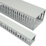 Distribution trunking RK 50X50 HF LD, dark grey, 2 m, carton, halogen free. Optimal closing, fixed cover. Easy installation and removal. Rib can be easily breaked out at the bottom of the trunking. Delivered with Cover RK 50X50 HF_LD | 8595057623521