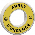 Illuminated marked legend ring, Harmony XB5, 60mm, plastic, yellow, red fixed integral LED, marked A ZBY9W2M130 | 3606489745318