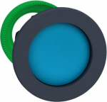 Harmony XB5, Flush mounted push button head, plastic, recessed, blue, 30mm, spring return, unmarked, ZB5FA66 | 3606481339799