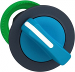 Head for key selector switch, Harmony XB5, flush mounted blue 2 pos stay put ZB5FD206 | 3606481339805