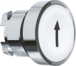 Head for non illuminated push button, Harmony XB4, metal, flush, white, 22mm, spring return, marked ZB4BA334 | 3389110120080
