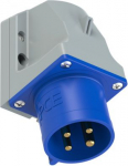 Wall mounted plug 4x32A (3P+PE) 4p 9h IP44 blue 524-9TT | 9003399495663