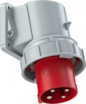 CEE-flanged plug compact 4x63A (3P+PE) 6h IP67 POWER TWIST red 77734-6K | 9003399904578