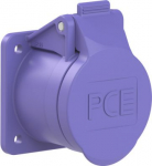 CEE flanged socket 3x16A 24VAC 50/60Hz IP44/IP54 TWIST purple 55x55 363F4V | 9003399226649