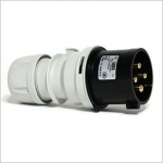 Industrial Plug 4x32A (3P+PE) 7h IP44 SHARK black 024-7 | 9003399138713