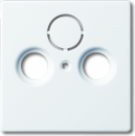 Cover plate TV+SAT white Solo Davos 1743-84-500 2CKA001724A4332 | 4011395173985