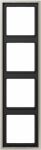 Metal 4-gang frame, stainless steel, LS990 ES2984 | 4011377749306