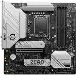 MSI B760M PROJECT ZERO | Processor family Intel | Processor socket LGA1700 | DDR5 | Supported hard disk drive interfaces SATA, M.2 | Number of SATA connectors 4 B760M PROJECT ZERO | 4711377143660