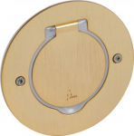 FLOOR ROUND RECEPTACLE GOLDEN BRUSHED 089711 | 3245060897116