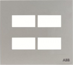 Color: Silver   Size (height x width): 122 x 138 mm   Mounting plate code suitable for 4"x4" Brazilian boxes: N2673.9. 2CLA267240N1302 | 8427238110608