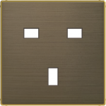 Color: Antique Gold.   Cover plate with British type figure for universal socket outlet code: 8139. 2CLA853700A1201 | 8427238166377