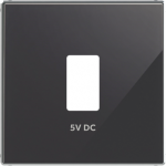 Color: Black Glass.   Cover plate for USB charger code: 8185.2. 2CLA858520A2501 | 8427238224619