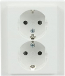 Complete cover. With screwless terminals. DP (2 P + E) Suitable for 1gang flush-mounted boxes. Without claws. 2TKA00003890 | 6438199005652