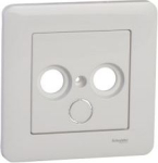 Cover plate, Exxact, with cover frame, for R/TV/SAT socket, white WDE008367 | 3606480333187