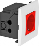 Rozetes komplekts priek&scaron; 1-vietīga Modul 45 84x84x59mm, PC, signālsarkana, 3001 6119403 | 4012197292423