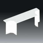Branching cover 8224, PK 130x65 D, white - parapet channels accessories 8224_HB | 8595568924742