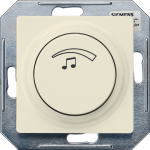 DELTA i-system electrical white Volume controller, mono 3 W 27 ohm, with Cover plate 55x 55 mm, and rotary knob DELTA switches and socket outlets &ndash; design and quality to perfection from Siemens. Due to its eternally stylish shapes and a multitude of  ...