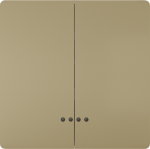 1+1 Rocker switch for pushbutton, with window, 68x68mm, Mid-position, malt gold, DELTA style 5TG7145-0MG01 | 4047624274260