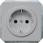 DELTA profil, silver SCHUKO socket outlet 10/16 A 250 V With screwless Connection terminals with increased touch protection Cover plate 65x 65 mm DELTA switches and socket outlets � design and quality to perfection from Siemens. Due to its eternally  ...