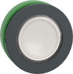 Head for illuminated push button, Harmony XB5, white, 30mm, universal LED, plain lens ZB5FW313 | 3606481339669