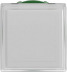 Head for pilot light, Harmony XB5, square white, 22mm, with plain lens, universal LED ZB5CV013 | 3389110934724