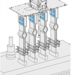 Spacer plates, Canalis KTA/KTC, direct connection, bolts M12x80mm, with nuts and washers KTB0000YB4 | 3606485033433