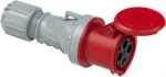 CEE connector 4x63A (3P+PE) 6h IP44 POWER TWIST with cap red 2341-6 | 9003399653018