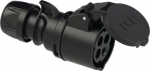 CEE connector 20A 3P4W 5h IP44 UL with cap black 2149-5 | 9003399187797
