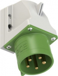 CEE-wall mounted plug 5x32A (3P+N+PE) 10h IP44 green 525-10 | 9003399060809