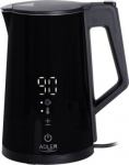 Adler | Kettle | AD 1345b | Electric | 2200 W | 1.7 L | Stainless steel | 360&deg; rotational base | Black AD 1345B | 5903887807449