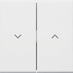 Rocker 2-gang for Jalousie switch, for Frontplate 55, hfr, purewhite GW2AB9010 | 4012740983662