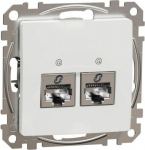 2xRJ45 data outlet CAT6 STP white Sedna Design SDD111462S | 3606481465993