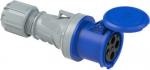 CEE connector 4x63A (3P+PE) 9h IP44 POWER TWIST blue 2341-9 | 9003399841781