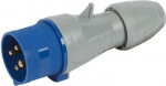 Straight plug P17 - IP44 - 200/250 V~ - 16 A - 3P+E 555125