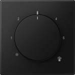 Centre plate for thermostat, matt black, LS LS1749BFSWM | 4011377195332