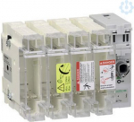 TeSys GS, switch-disconnector-fuse, 4 P, 100A, NFC 22x58mm. range: TeSys - device short name: GS2J - product or component type: switch-disconnector-fuse - protected poles description: 4t - contacts type and composition: 4 NO - [Ie] rated operational  ...