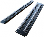 Category 6 Unscreened Patch Panel 24 port 1U Black 100-304