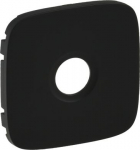 Cover plate Valena Allure - male/F type TV socket - black 754768 | 3414970479716
