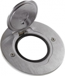 FLOOR ROUND RECEPTACLE BRUSHED STAINLESS STEEL 089701 | 3245060897017