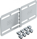 Universālais savienotājs horizontālai kabeļu reņu, kas iztur cilvēka svaru, savieno&scaron;anai.   Papildu taisnam savienojumam var savienot arī ar segmentāru līkumu.  Ja universālo savienotāju saliec, tas dod papildu malu aizsardzību. 6067151 | 4012196690732