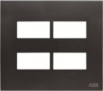 Color: Anthracite   Size (height x width): 122 x 138 mm   Mounting plate code suitable for 4"x4" Brazilian boxes: N2673.9. 2CLA267240N1802 | 8427238110615