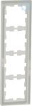 D-Life glass frame, 4-gang, crystal  white MEG4040-6520 | 4042811198664